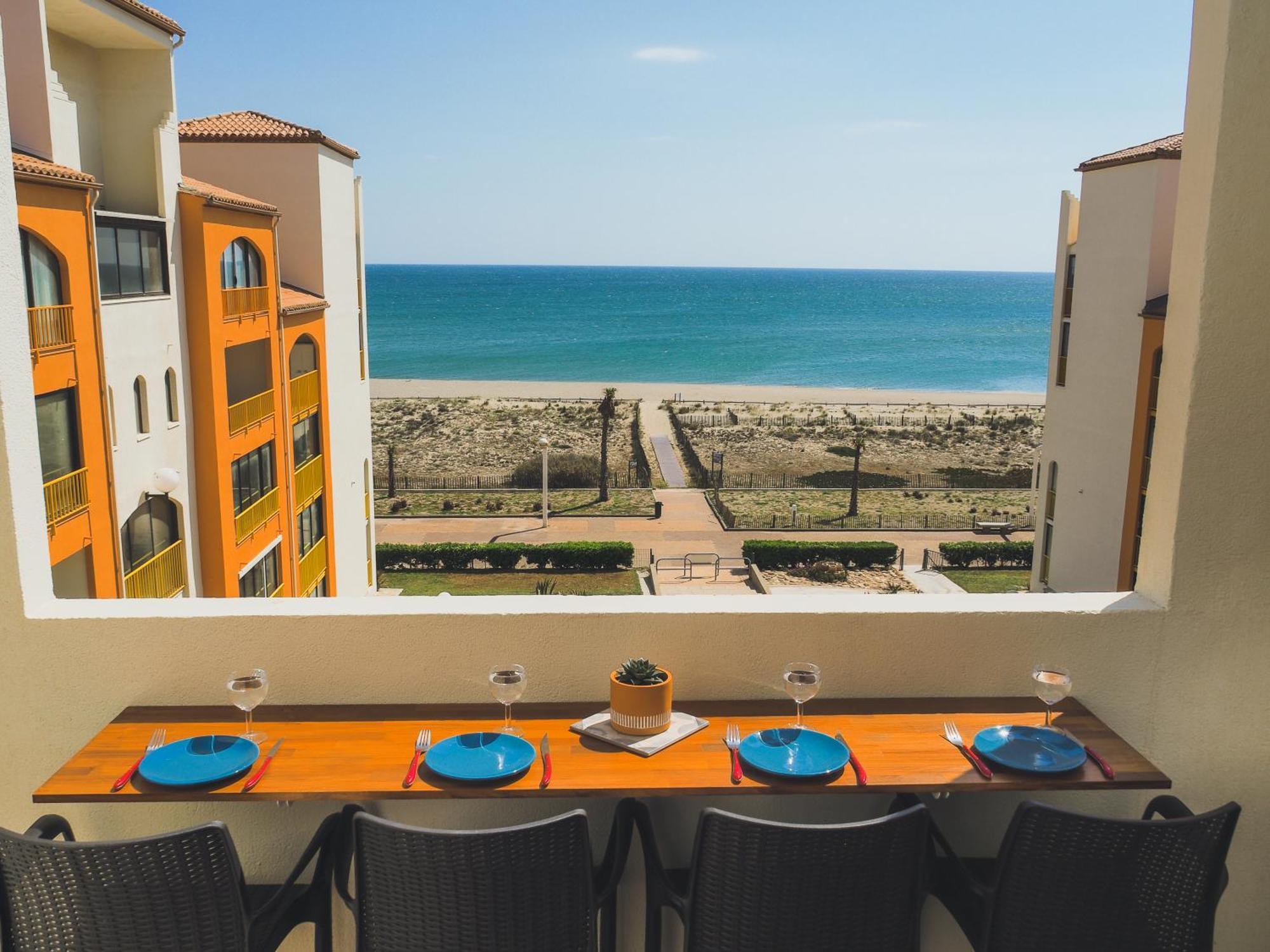 Appart Mezzanine Vue Mer Et Plage, Parking Wifi Tv Le Barcarès Exterior foto